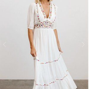 Baltic Born Santa Fe White Embroidered Dress